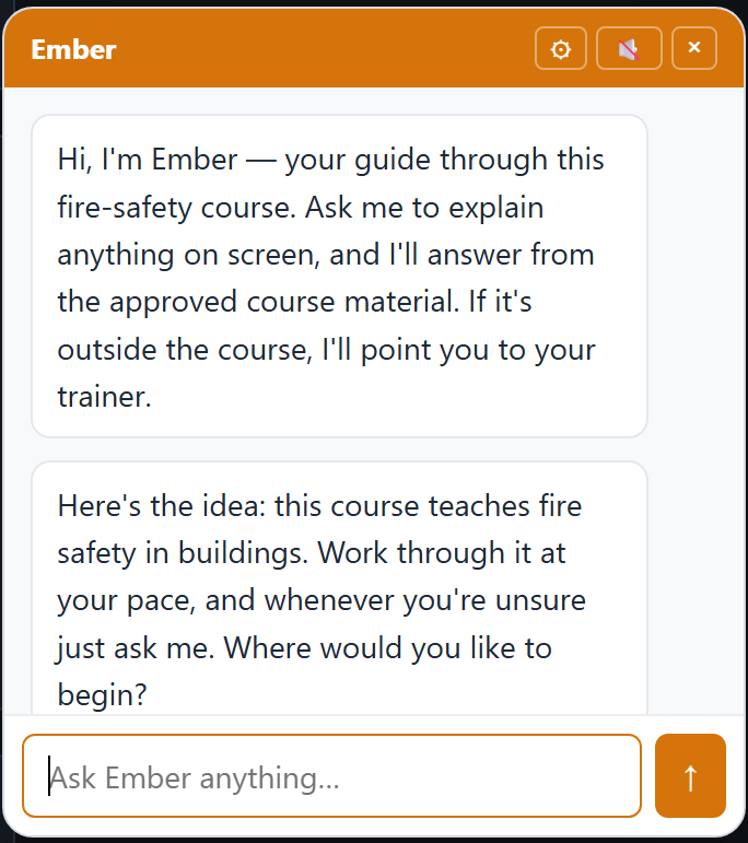 Ember on-screen tutor