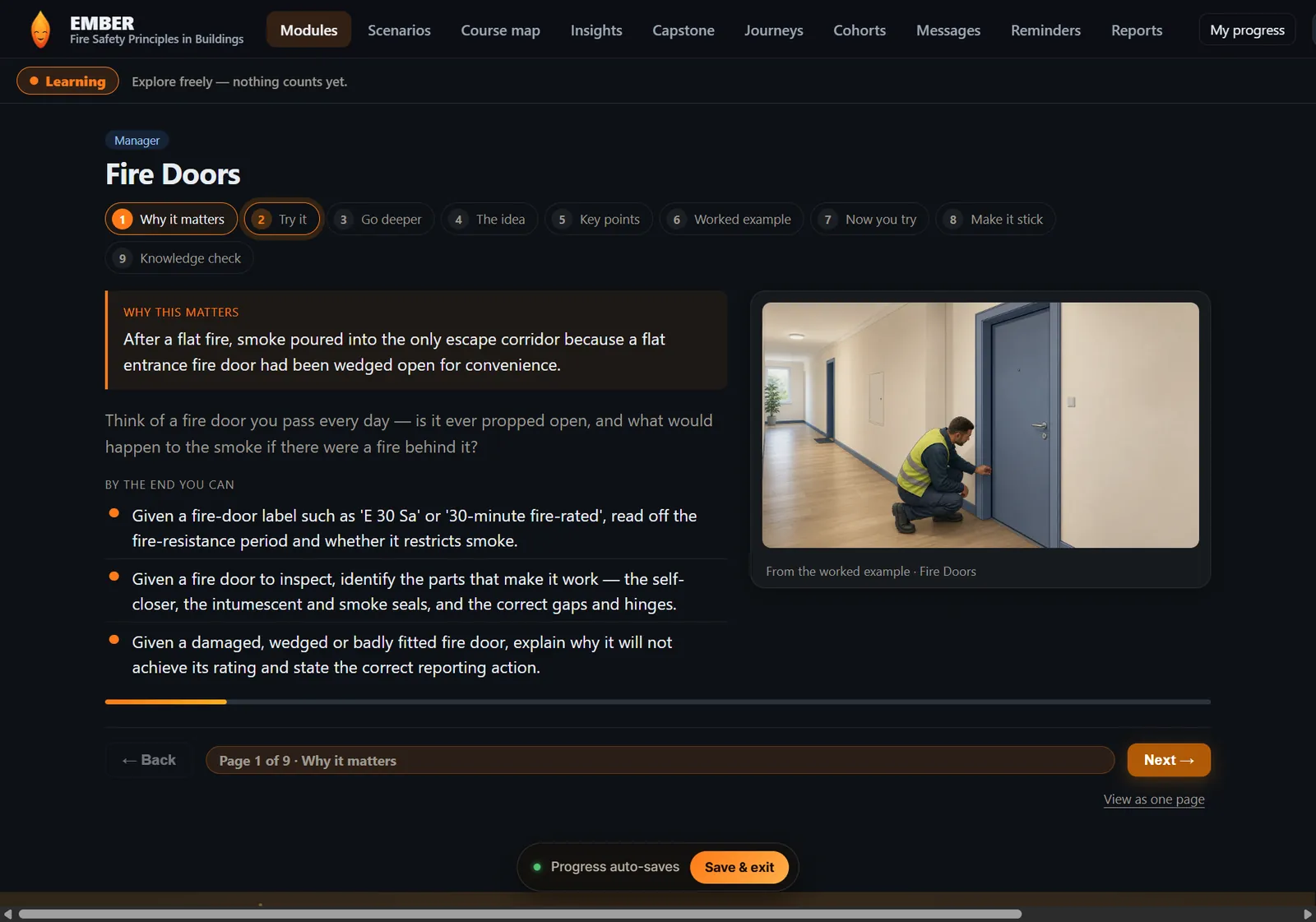 An EMBER lesson on fire doors